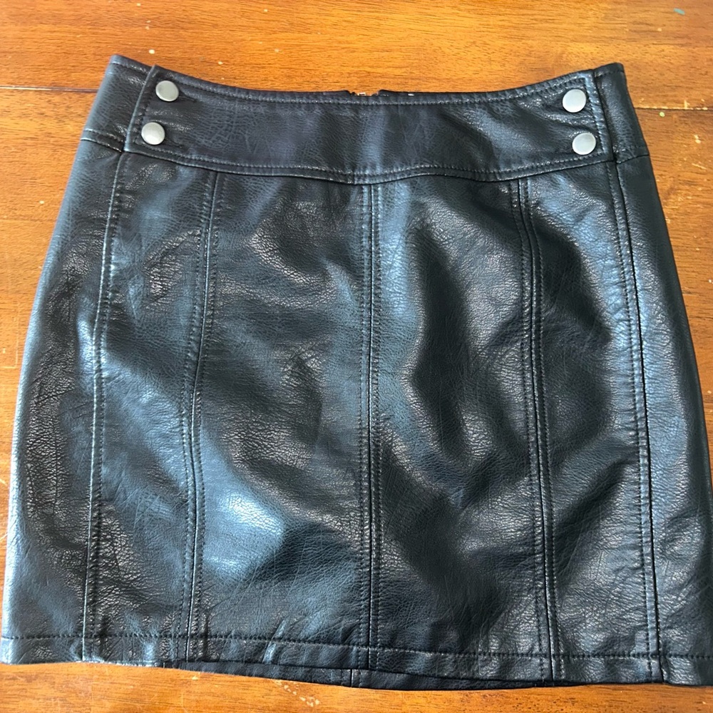 Free People Faux Leather Skirt